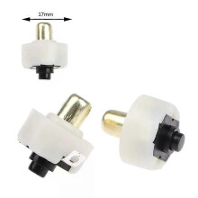 2 pezzi/lotto diametro 17 mm LED torcia elettrica interruttore a pulsante ON/OFF interruttore di coda