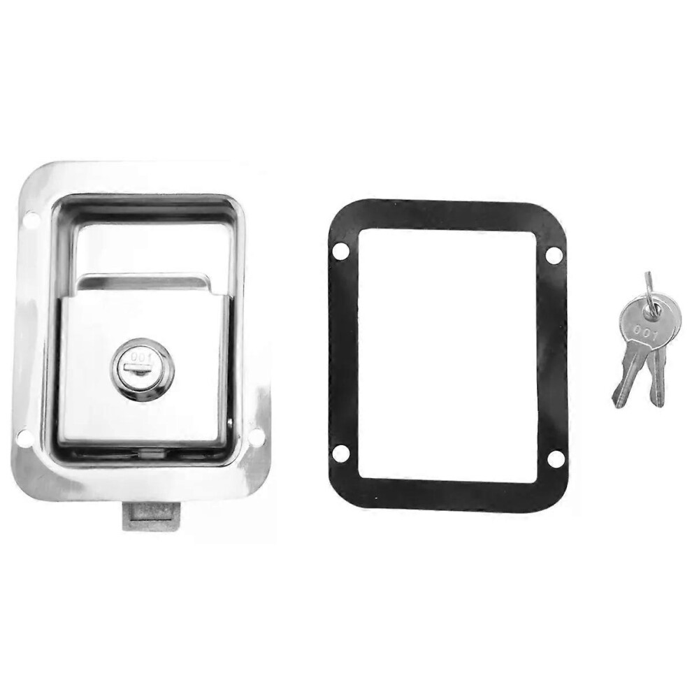 Loquet à palette avec serrure et clé pour remorque de voyage, loquet de porte de camping-car en acier