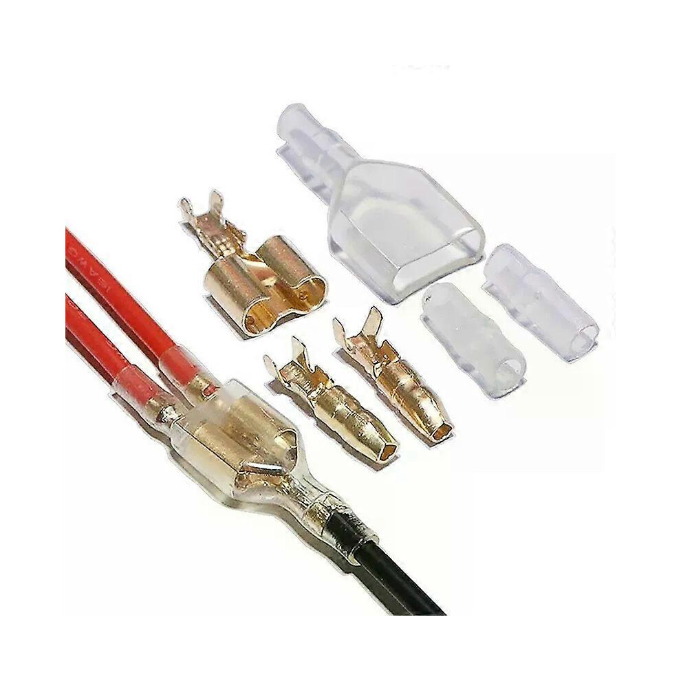 Connecteur de fil électrique de voiture, 60 pièces, diamètre 4 mm, femelle, mâle, boîtier, borne pressée