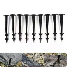 Lot de 50 piquets de jardin fixes de 12 cm pour serre, protection contre les mauvaises herbes, toile