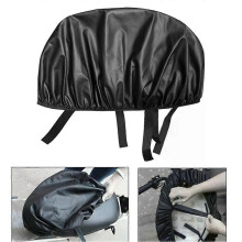 Funda de asiento de motocicleta impermeable y antideslizante, de cuero sintético, con cojín protector