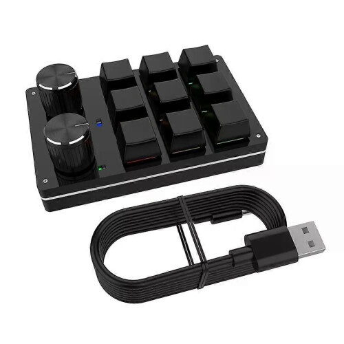 Bluetooth USB Προσαρμοσμένο μηχανικό πληκτρολόγιο 9 πλήκτρων Κουμ