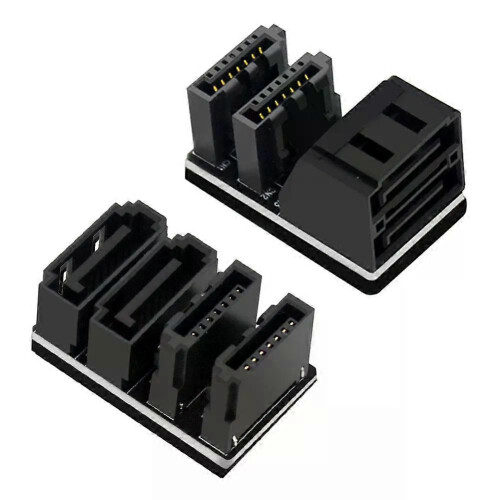Μετατροπέας προσαρμογέα SATA 7 ακίδων με γωνία Plug and Play, 2 πρ