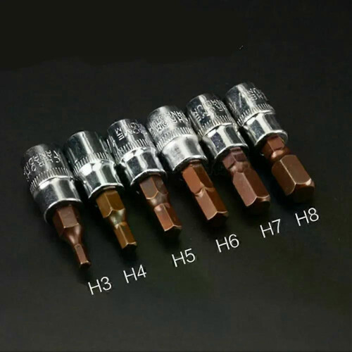 Σετ μύτες εξαγωνικής κεφαλής (H3) 1/4 ίντσας 3mm 4mm 5mm 6mm 7mm 8mm Μ
