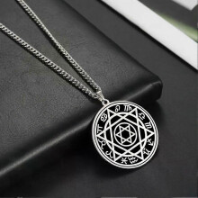 VASSAGO Talisman Salomos sigill Halsband Sexuddig Davidsstjärna 12 Konstellationer Skyddsamulett