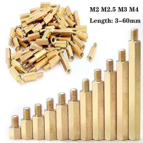 Lot De 50 Entretoises PCB Laiton M2 3+3mm - Uxcell - Piliers De Carte électronique
