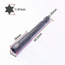 Set di chiavi a bussola Torx a stella da 1/4 di pollice, tipo E femmina, testa della chiave per trapano