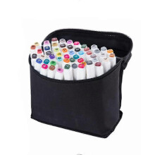 (As show, One size) 60 Colors Alcohol Brush Markers Double Head Marker Children's Stationery Set