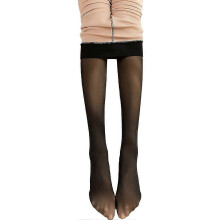 (Black, One size) Magic Extra Thick Warm Winter Double Lined Stretch Thermal Fleece Tights For Women