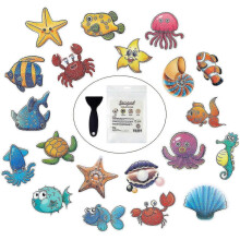 (As show, One size) Non Slip Bathtub Stickers, 20 Large Sea Adhesive Kids Anti Slip Decal Threads For Shower And Bath Tub With Premium Scraper
