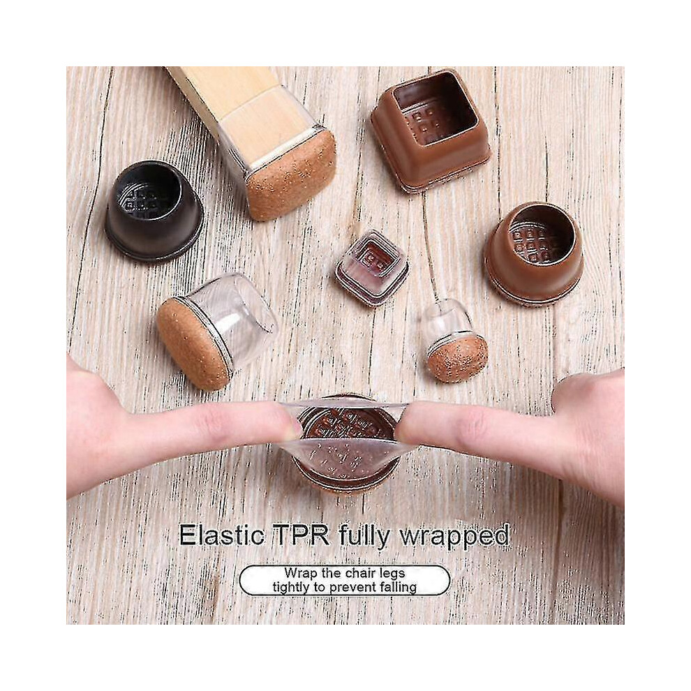 (As Show, One Size) 8Pcs/Set Chair Leg Caps Silicone Feet Protector Pads Furniture Table Covers Socks Plugs Cover Furniture Leveling Feet Home Decor 6902676392981