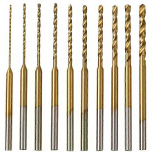 Set di punte per trapano micro-twist - 10 pezzi da 06 mm a 22 mm, punte per trapano piccole, gambo 235,