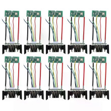 10 st DCB200 18V 21V Li-jon Batteri PCB Laddningsskydd Kretskort för Dewalt