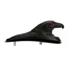 (02) Mudguard Ornaments Electric Motorcycle Eagle Head Fender Ornament Red Lighted Eye Motorbike ATV Bike Aluminum Front Mudguard