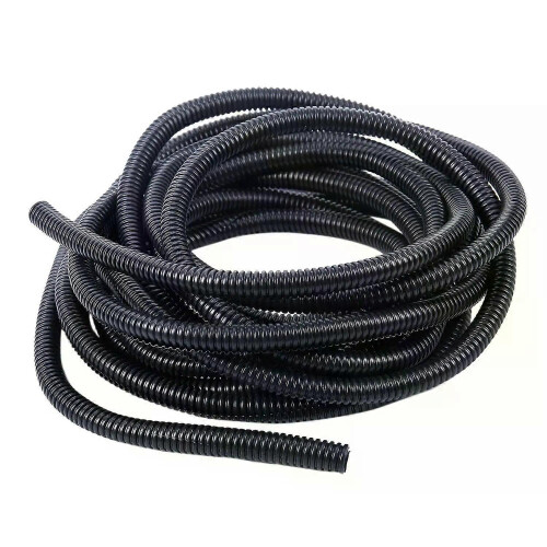 20 Ft Split Wire Loom Conduit Πολυαιθυλενίου Σωλήνας Μαύρου Μανικιού με Διάμετρο 10mminner
