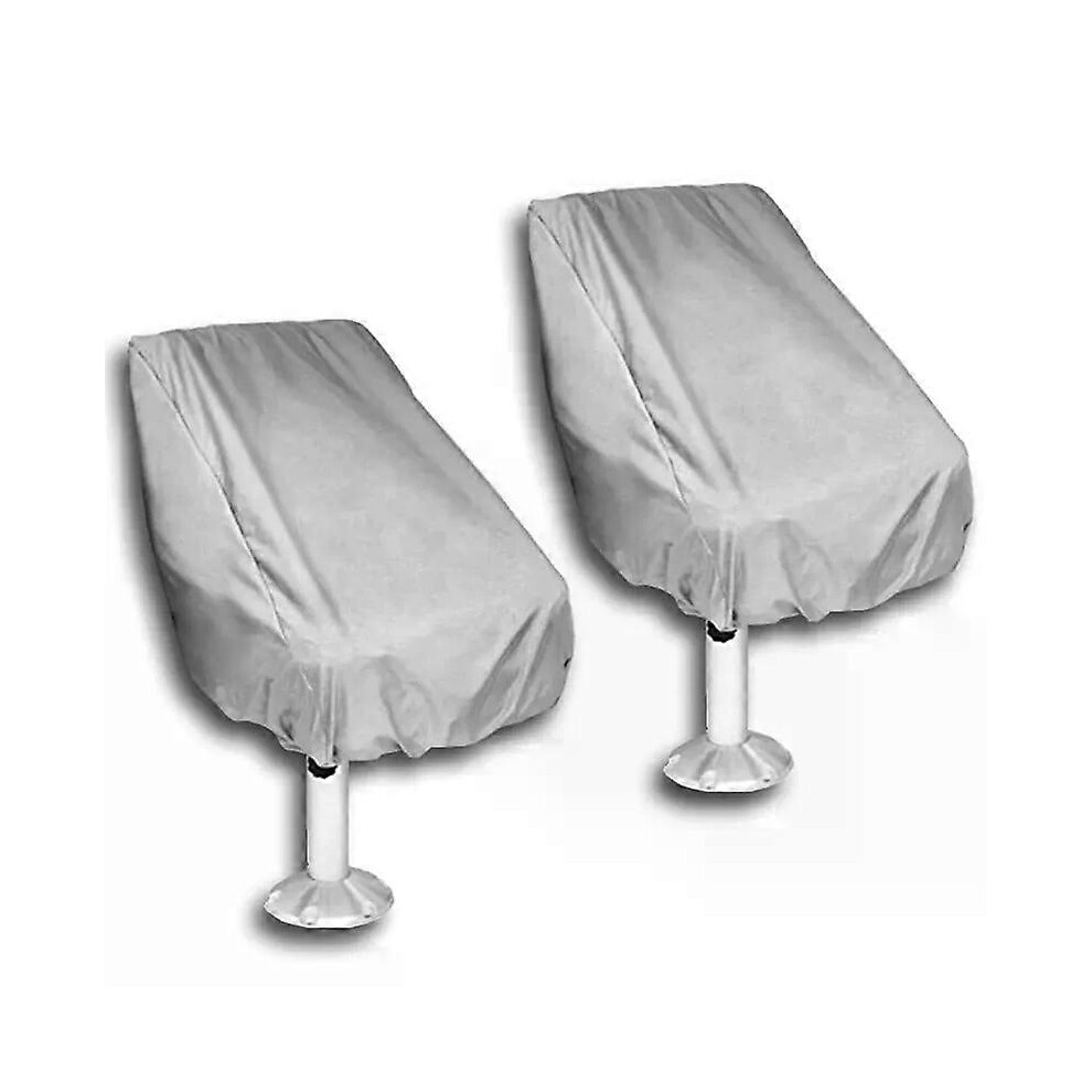 Lot de 2 housses de siège de bateau imperméables pour extérieur, ponton, capitaine, banc de bateau,