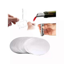 Lot de 50/100/150/200 disques verseurs à vin argentés de 7,6 cm, anti-goutte, anti-goutte, bec verseur