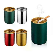Posacenere in acciaio inossidabile staccabile, creativo, imbuto, posacenere antivento per auto, tazza,