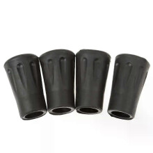 4 puntas de goma de repuesto para bastones de senderismo de 4 cm.