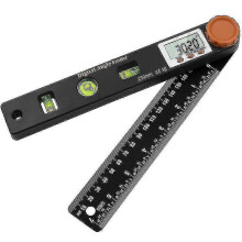 Träbearbetningsvinkellinjal 4-i-1 orange huvud digital display vinkellinjal vattenpass linjal med vattenpassbubbla