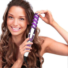 (Rosa) Professionell Bärbar Hårsalong Spiral Curl Keramisk Locktång Hårlocktång