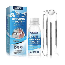 (1 set) Filling Repair Kit, Temporary Teeth Filler with 4 Dental Tools, Teeth Replacement Kits For Temporary Tooth Fixing, DIY Moldable 30ml