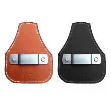 Portacinta métrica de cuero, funda universal para guardar cinta métrica con clip metálico en el cinturón
