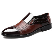 (13, Black) Men Oxfords Leather Shoes Pointed Toe Wedding Formal Dress Work Shoes