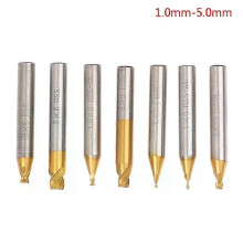 Fresa per chiavi verticale HSS rivestita in titanio, con gambo lungo da 6 mm di diametro, 10-50, per