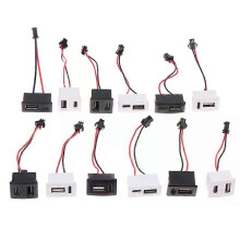 1 st dubbelskiktad vit/svart USB hona bas typ-c uttag USB lampladdningsuttag strömuttag 2P