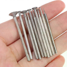 6/10 st Dremel Access Shank Diamantmonterad Spets Sliphuvud Sten Jade Carving Poleringsmunstycke Slipning