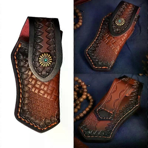 Δερμάτινη θήκη με πτυσσόμενα θήκες για μαχαίρια Δερμάτιν