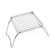 Multifunctional Folding Campfire Grill Portable Stainless Steel Camping Grill Grate Gas Stove Stand Outdoor Wood Stove Stand