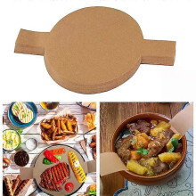 100 st förskurna cirkelformade kakformsfoder runda non-stick bakplåtspapper med lyftflikar för bakning