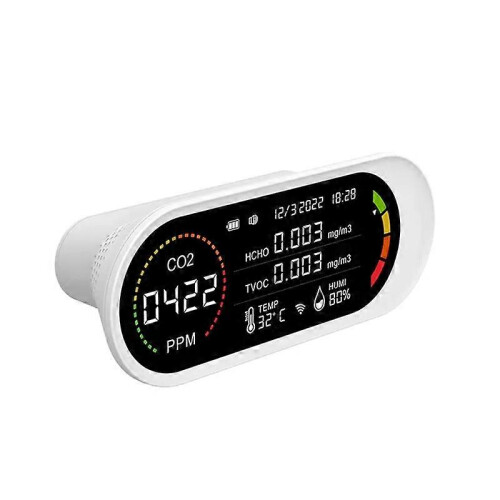 Ανιχνευτής ποιότητας αέρα 5 σε 1 TVOC HCHO CO2 Μετρητής διοξειδί
