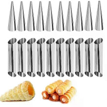 5/10 st kök rostfritt stål bakkoner horn bakverk rulle tårtform spiralbakade croissantrör