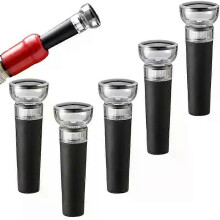 Bouchon de bouteille réutilisable à pompe à vide noire, bouchon hermétique pour vin, bière, soda, bouchon