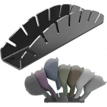 (Black) 7 Baseball Cap Curved Display Holder Durable Large Capacity Hat Racks for Home Entrance