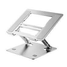 (Silver) RYRA Laptop Stand Adjustable Aluminum Alloy Laptop Tablet Stand Up To 17 Inch Laptop Portable Folding Stand Notebook Cooling