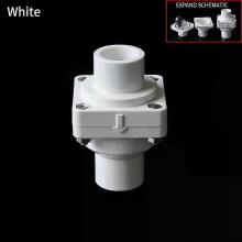 (Vit) 25~110 mm UPVC Klaffbackventil Avloppsrör Vattenpump Återflödessäkring Luktfri Backventil Anslutning