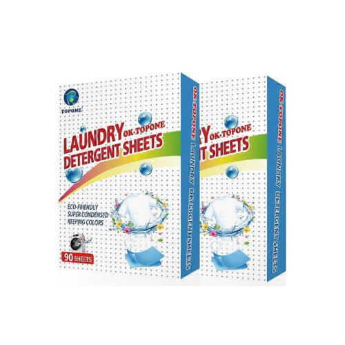 (2Boxes) 1/2/3Boxes Laundry Detergent Sheets 1 Pack 90 Sheet Inside Fresh Scent Strips Pacs