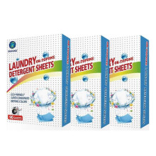 (3Boxes) 1/2/3Boxes Laundry Detergent Sheets 1 Pack 90 Sheet Inside Fresh Scent Strips Pacs