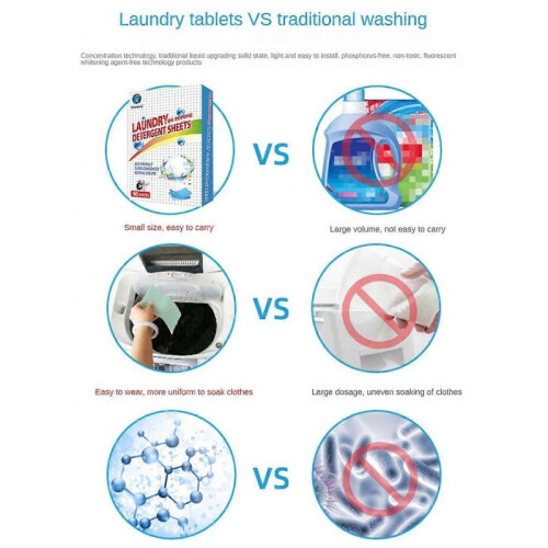 (3Boxes) 1/2/3Boxes Laundry Detergent Sheets 1 Pack 90 Sheet Inside Fresh Scent Strips Pacs 1