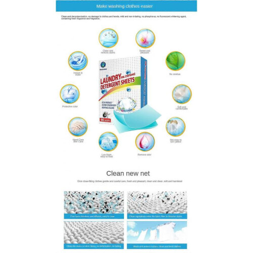 (2Boxes) 1/2/3Boxes Laundry Detergent Sheets 1 Pack 90 Sheet Inside Fresh Scent Strips Pacs 1