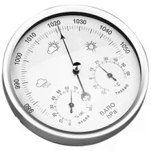 Digital inomhushygrometer bärbar 3-i-1 vägghängande vädertermometer barometerhygrometer hem