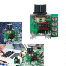 AC 220V 2000W elektronisk spänningsregulatormodul 25A justerbar motor med kontrollratt hastighetsregulator