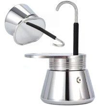 Enkel/Dubbelrörs italiensk kaffemaskin Espresso Mini Handhäll Kaffekanna Lätt att
