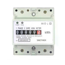 Contador de energía monofásico de dos cables CA 220 V 100 A Contador de consumo de KWh analógico