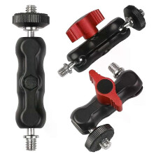 Ball Head Clamp W/ 1/4inch -20 Thread Ball Head Magic Arm Clamp Rotatable Metal Super Clamp for GPS