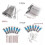 Νέες καρφίτσες Nsect 100PCS με πλαστικό κουτί, βελόνα δείγματος α 1
